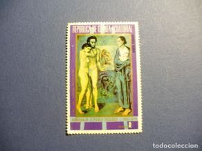 Briefmarken: GUINEA ECUATORIAL - PINTURA - PICASSO - LA VIDA - MUSEO CLEVELAND.